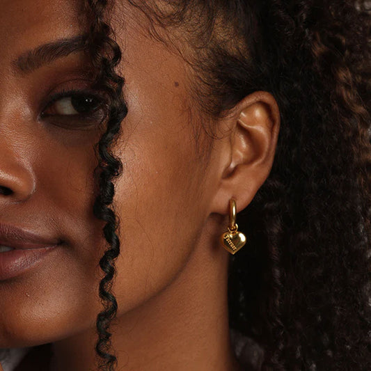 Medium Heart Hoop Earrings