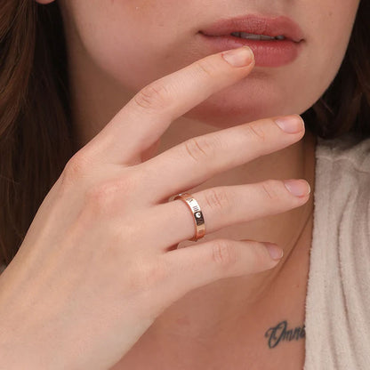 Roman Numerals Ring- 18k Rose Gold Plated