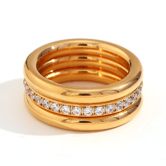 Shimmery Triple Ring