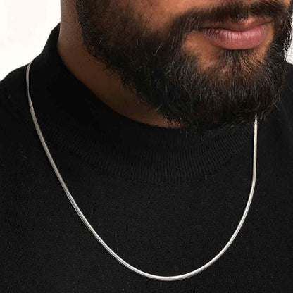 Snake Chain | Rhodium Plated | 4 MM