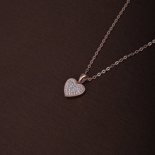 Starlit Heart Necklace | Rose Gold