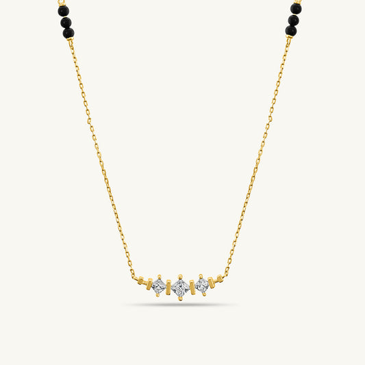 Dazzling Diamond Mangalsuta | 18k Gold Vermeil