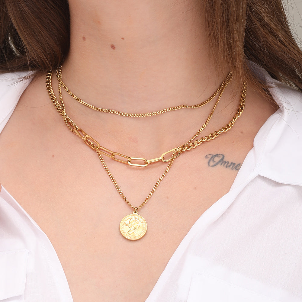 Penny Elizabeth Three Layer Necklace