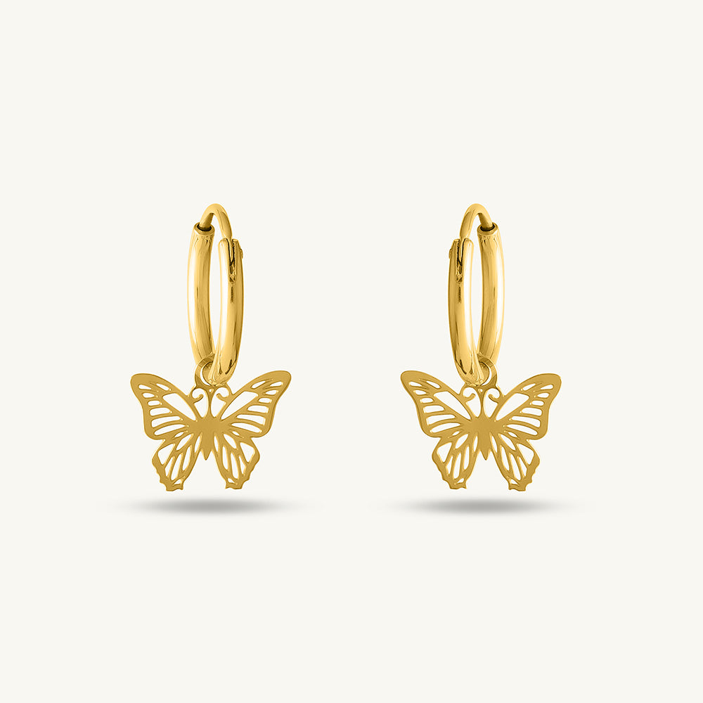 Sylvia Butterfly Hoop Earrings