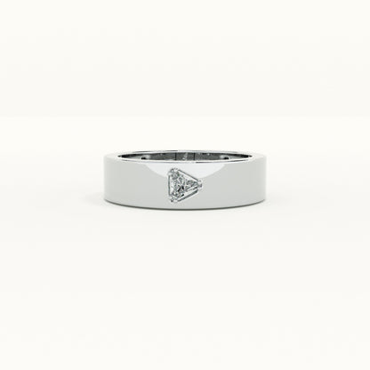 Trillion-Cut Stone Band  - 925 Silver