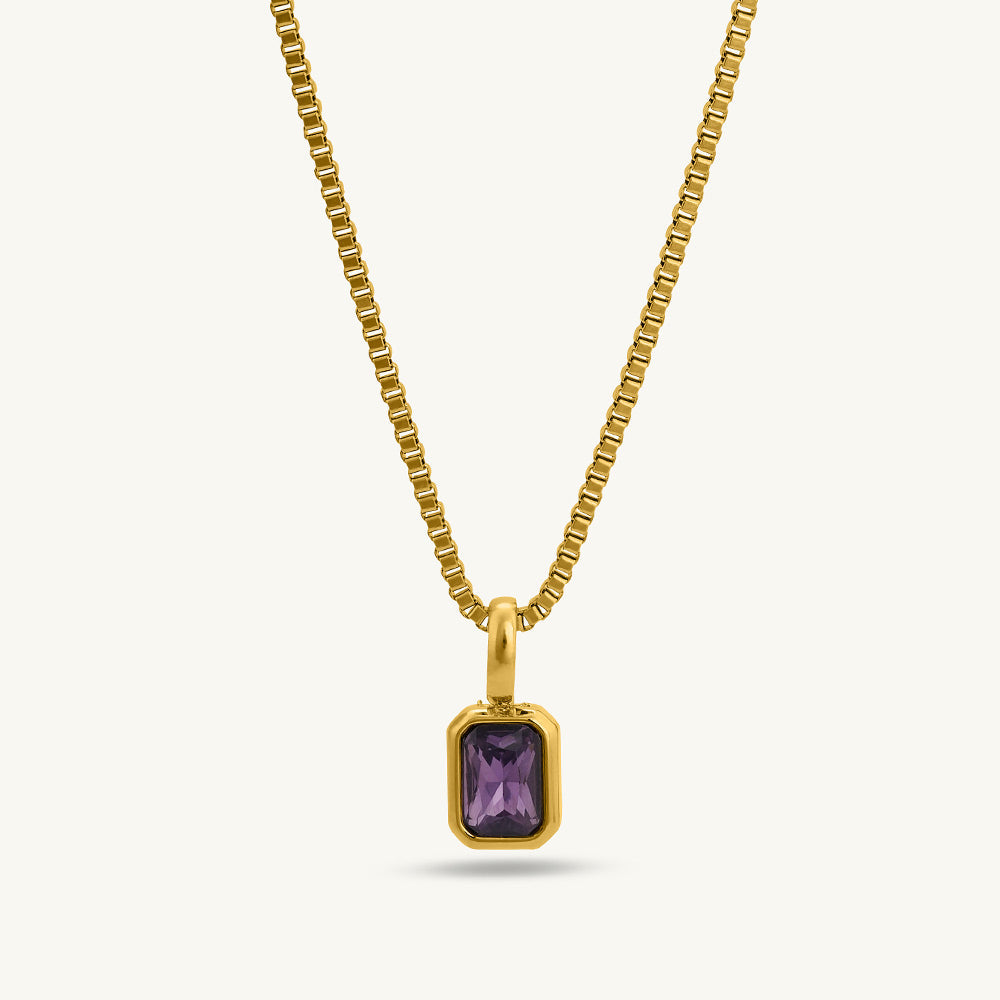 Graceful Violet Stone Pendant