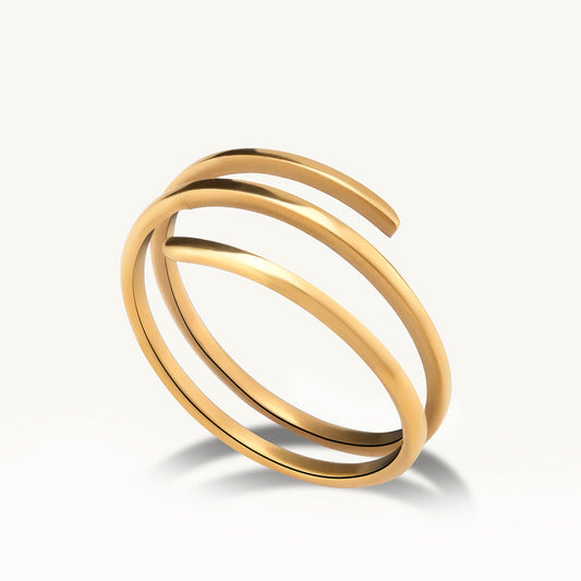 Small Swirl Spiral Ring