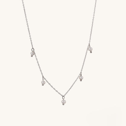 Multiple Tiny Pearl Charms Necklace